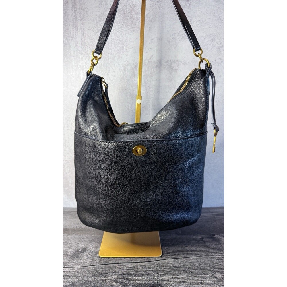 Fossil Talulla Hobo Shoulder Bag Black Leather